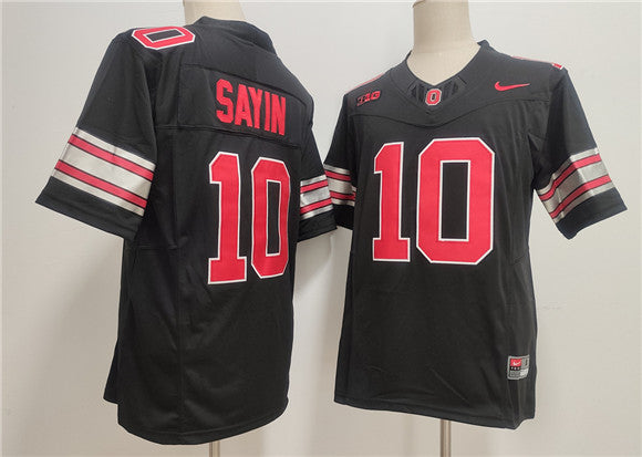 Julian Sayin Ohio State Buckeyes black Limited jersey