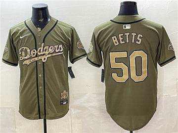 Mookie Betts Military Appreciation Los Angeles Dodgers Game jersey