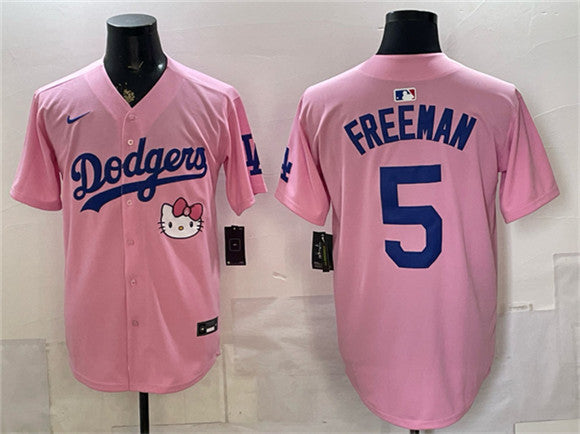 Freddie Freeman Los Angeles Dodgers pink Vapor jersey