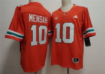 Darian Mensah Miami Hurricanes orange jersey