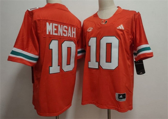 Darian Mensah Miami Hurricanes orange jersey