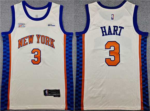 Josh Hart New York Knicks cream City Edition jersey