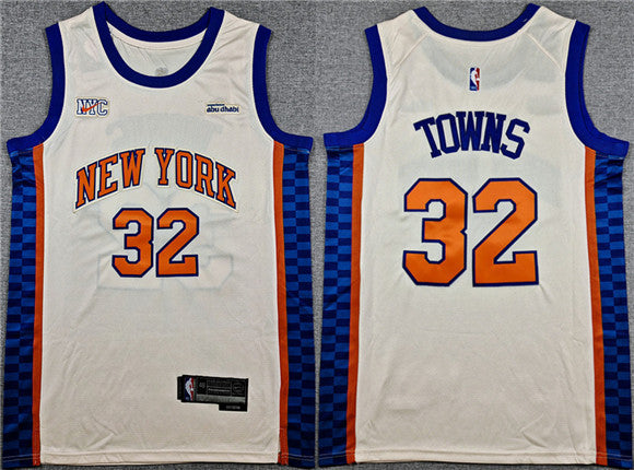 Karl-Anthony Towns New York Knicks cream City Edition jersey