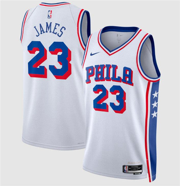 LeBron James Philadelphia 76ers white jersey