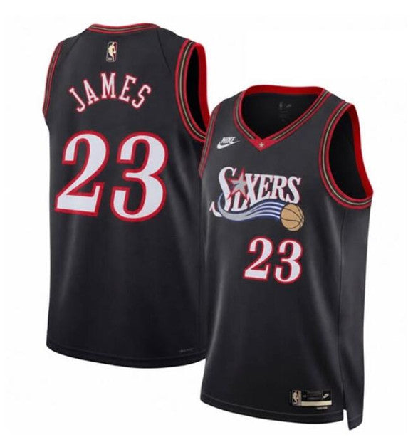 LeBron James Philadelphia 76ers black Classic jersey