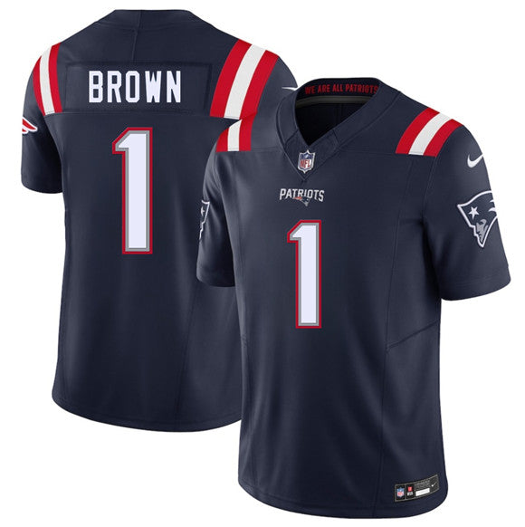 A.J. Brown New England Patriots navy Vapor jersey