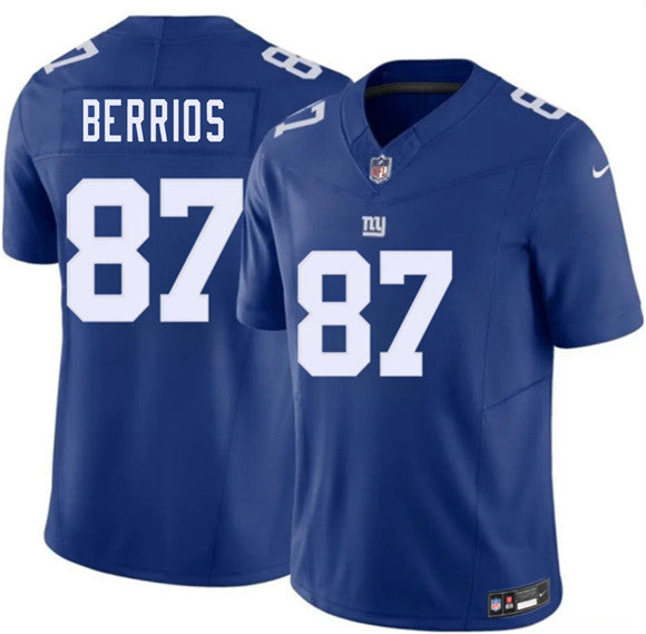 Braxton Berrios New York Giants blue Vapor jersey