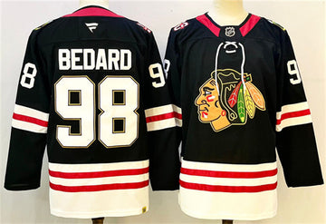 Connor Bedard Chicago Blackhawks black jersey
