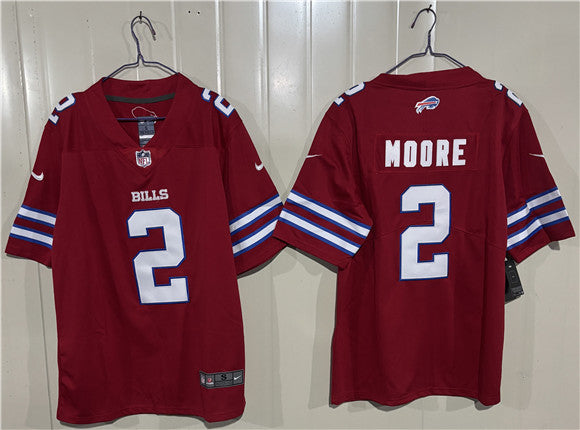 D.J. Moore Buffalo Bills red Vapor jersey