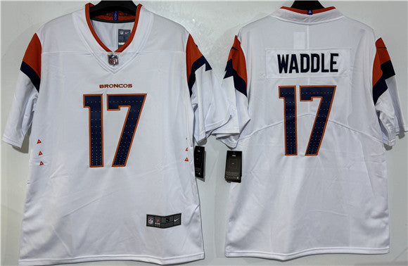 Jaylen Waddle Denver Broncos white Vapor jersey