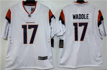 Jaylen Waddle Denver Broncos white Vapor jersey