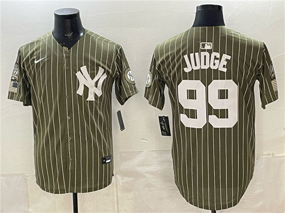 Aaron Judge New York Yankees olive Salute To Service jersey