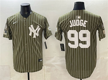 Aaron Judge New York Yankees olive Salute To Service jersey