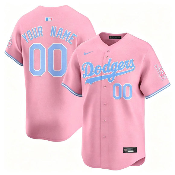 Custom Los Angeles Dodgers pink Limited jersey