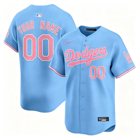 Custom Los Angeles Dodgers blue Limited jersey