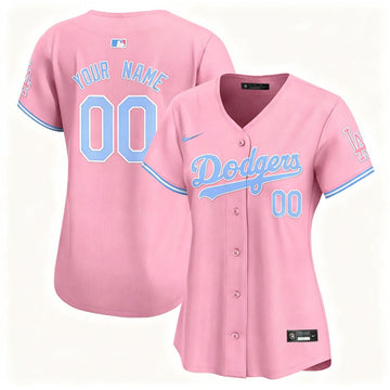 Custom Los Angeles Dodgers pink jersey