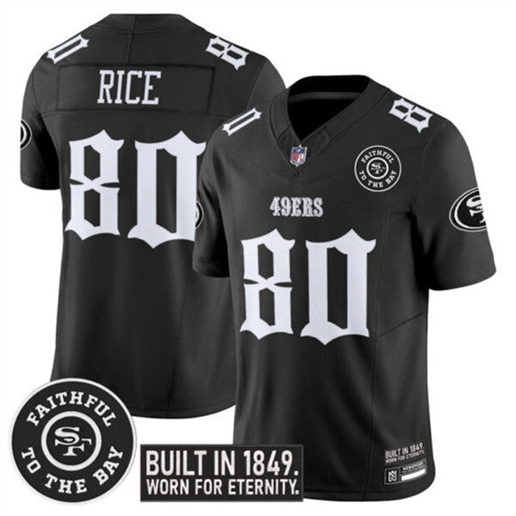 Jerry Rice San Francisco 49ers black Vapor jersey