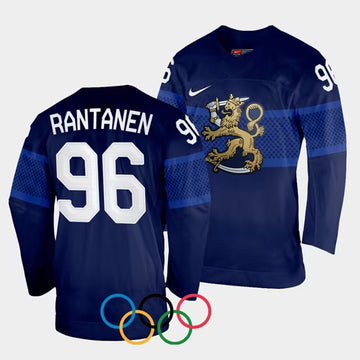 Mikko Rantanen Team Finland navy Away jersey