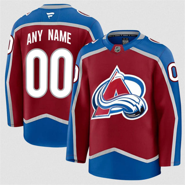 Custom Colorado Avalanche burgundy Home jersey