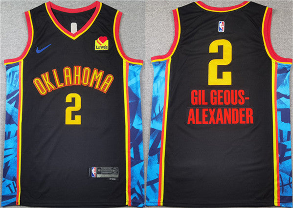 Shai Gilgeous-Alexander Oklahoma City Thunder black City Edition jersey