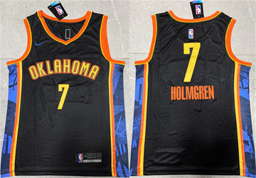 Chet Holmgren Oklahoma City Thunder black City Edition jersey