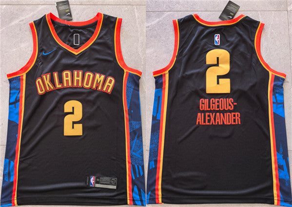 Shai Gilgeous-Alexander Oklahoma City Thunder black City Edition jersey