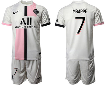 Mbappé Paris Saint-Germain white Away jersey