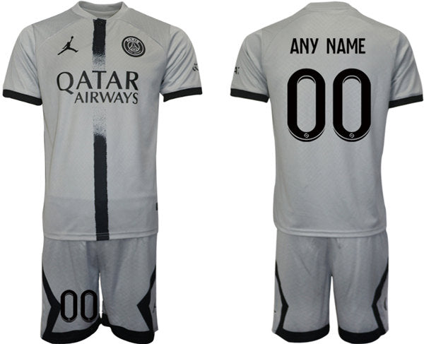 Custom Paris Saint-Germain gray jersey