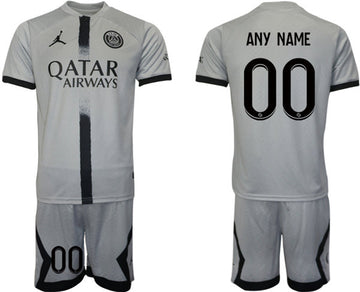 Custom Paris Saint-Germain gray jersey
