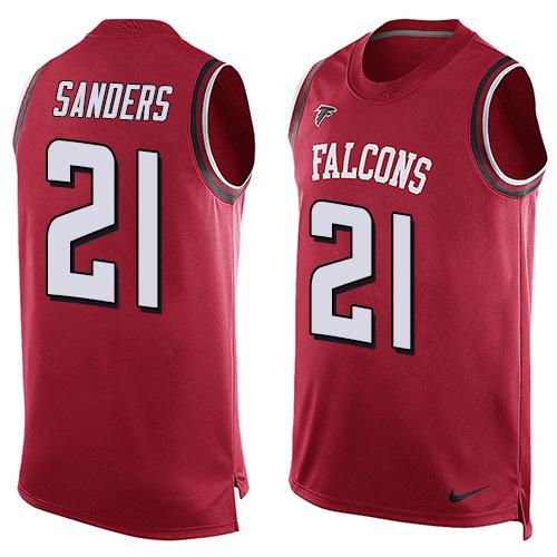 Deion Sanders Atlanta Falcons red jersey