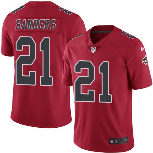 Deion Sanders Atlanta Falcons red jersey