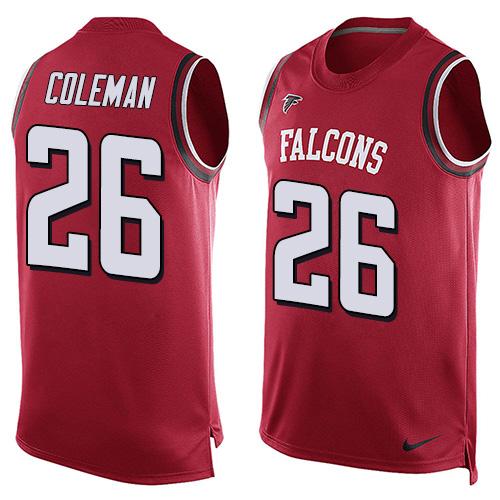 Tevin Coleman Atlanta Falcons red jersey