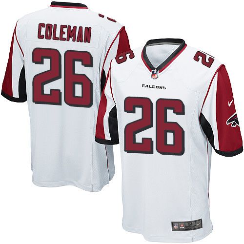 Tevin Coleman Atlanta Falcons white Elite jersey