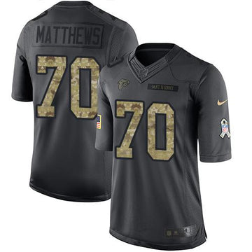 Jake Matthews Atlanta Falcons black Salute To Service jersey