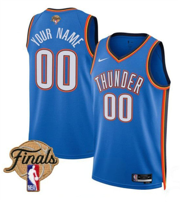 Custom Oklahoma City Thunder blue jersey