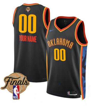 Custom Oklahoma City Thunder black City Edition jersey