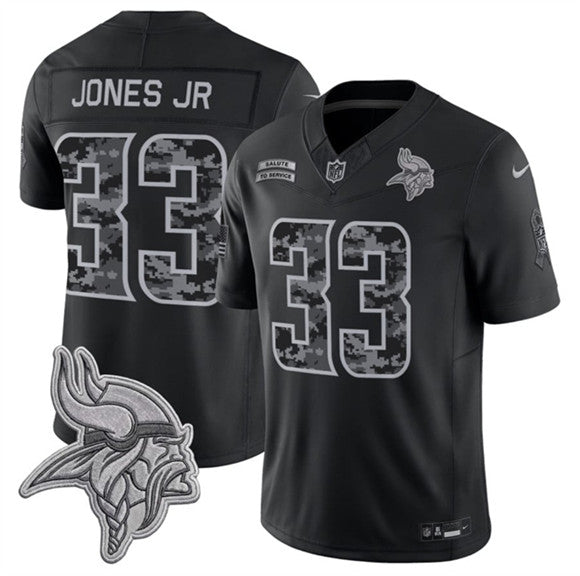 Aaron Jones Sr Minnesota Vikings black Salute To Service jersey
