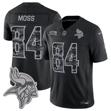 Randy Moss Minnesota Vikings black Salute To Service jersey