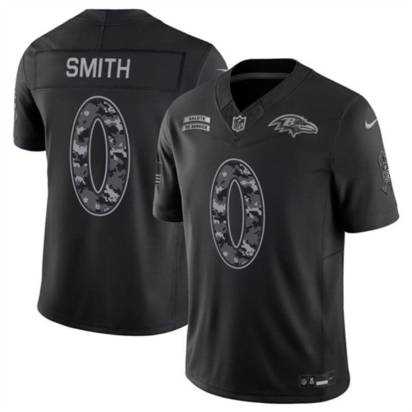 Roquan Smith Baltimore Ravens black Salute To Service jersey