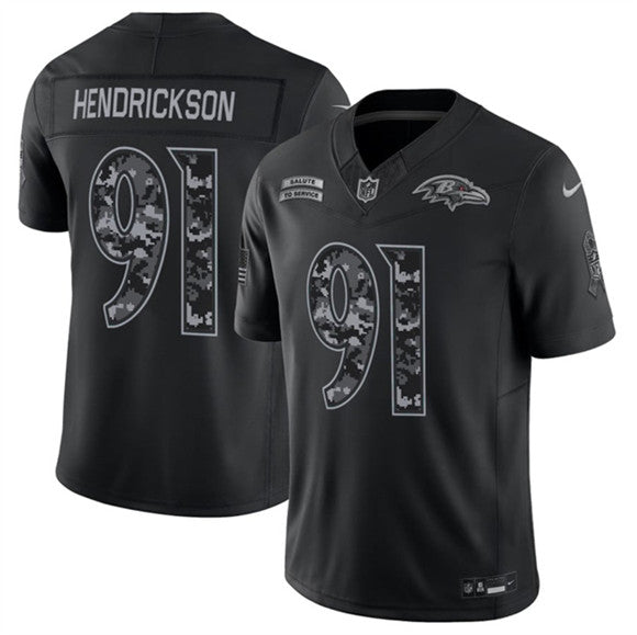 Trey Hendrickson Baltimore Ravens black Salute To Service jersey