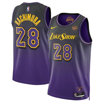 Rui Hachimura Los Angeles Lakers purple City Edition jersey