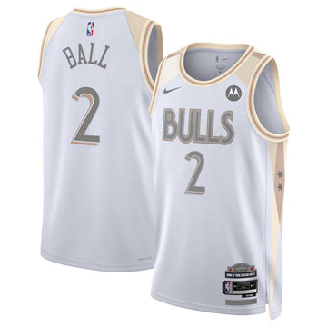 Lonzo Ball Chicago Bulls white City Edition jersey