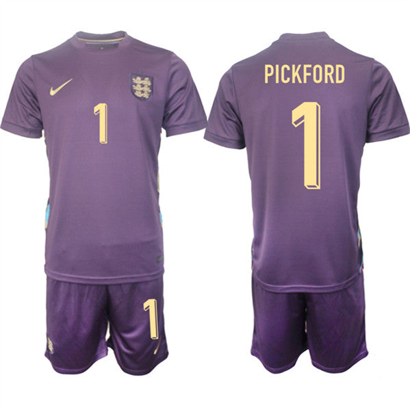 Jordan Pickford England National Team purple Away jersey
