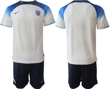 Custom England National Team white Home jersey