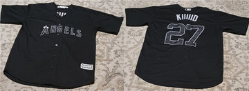 Mike Trout KIIIIID Los Angeles Angels black jersey