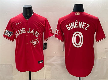 Andrés Giménez Toronto Blue Jays red jersey
