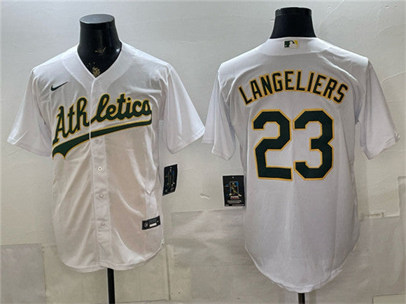Shea Langeliers Oakland Athletics white jersey