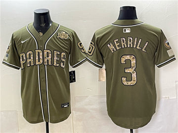 Jackson Merrill San Diego Padres olive jersey