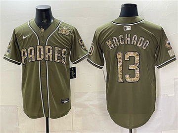 Manny Machado San Diego Padres olive jersey