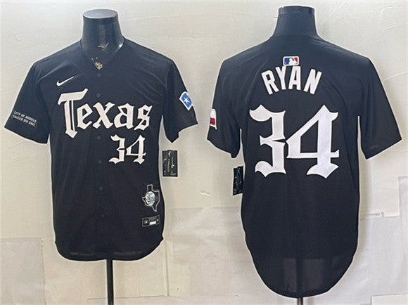 Nolan Ryan Texas Rangers black Vapor jersey